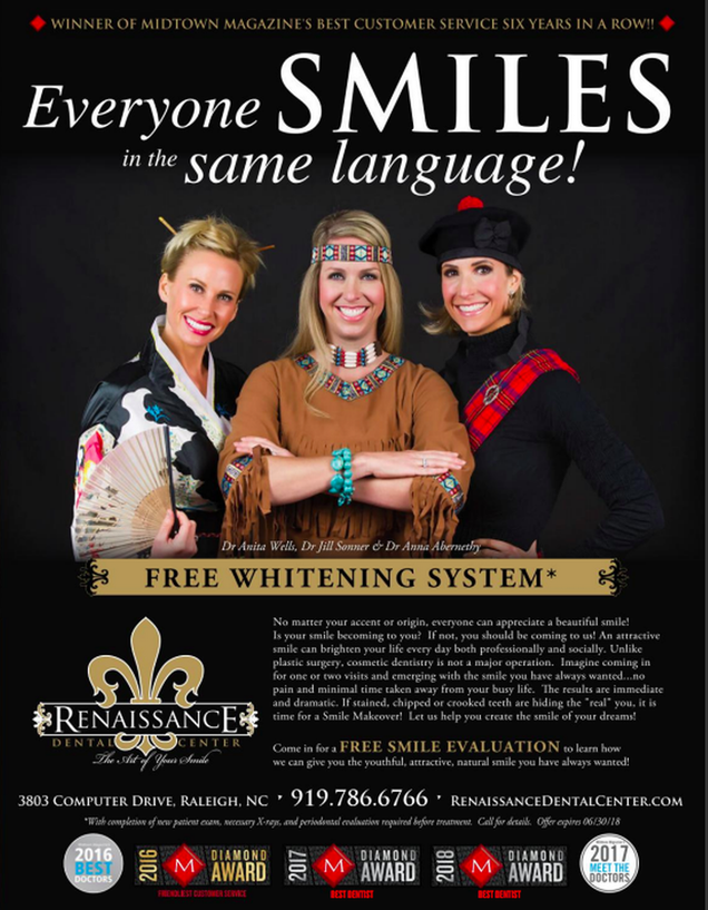 Illustration for article titled North Carolina Dentists Apologize After Cosplaying in Native American, Japanese Clothing for ‘Whitening’ Service